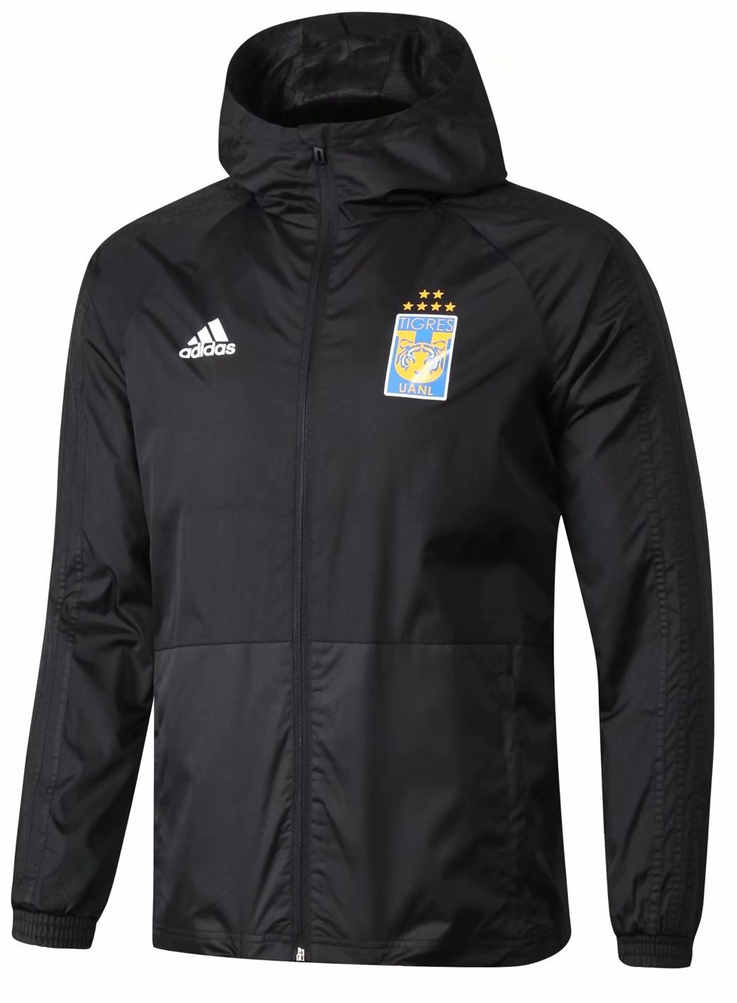 Jaqueta corta vento oficial Adidas Tigres UANL 2019 2020 preta